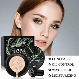 Cynamus Pilzkopf Luftkissen, CC Creme, Foundation Cover Concealer Make-up Feuchtigkeitsspendende aufhellende Pigment Liquid Foundation,Perfekte Abdeckung, Make-up für alle Haut(01 Elfenbein) 14