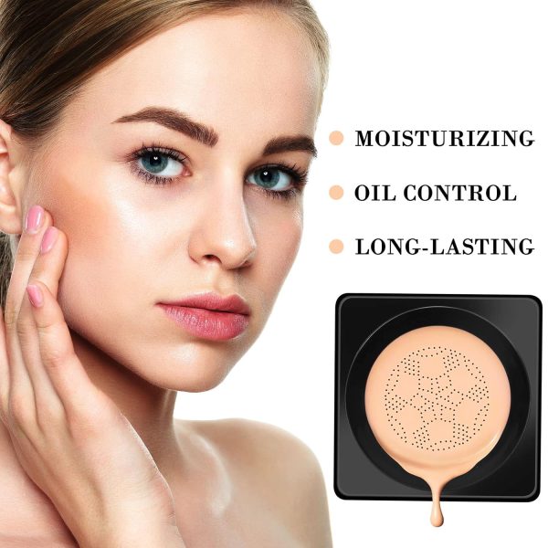 Boobeen Mushroom Head Foundation Air Cushion BB Cream Moisturizing Concealer CC Cream Liquid Foundation Volldeckendes Make-up Langlebig und wasserfest 4