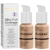 PHOERA Foundation,PHOERA Grundierung Makeup Concealer Full Coverage, Anti Aging Hydrating Serum with matte Natural lightweight Finish (2pcs- 104- Buff Beige) 11