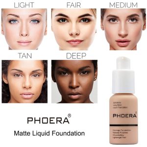 PHOERA Foundation,PHOERA Grundierung Makeup Concealer Full Coverage, Anti Aging Hydrating Serum with matte Natural lightweight Finish (2pcs- 102- Nude) 9