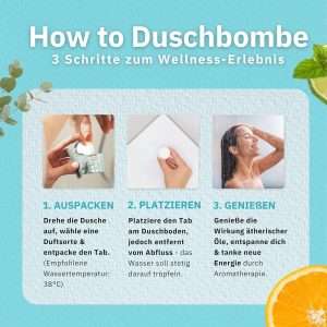 WALTZ 7 Original Duschbomben Set, 6 Stück mit 6 Düften, Qualität aus Europa, Badebomben, Badekugeln Alternative, kleines Geschenk Frauen, Freundin, Männer, Mitbringsel Gastgeschenk, Geschenkidee 15