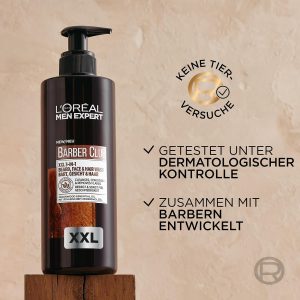 L'Oréal Men Expert XXL 3-in-1 Bartshampoo für Männer, Bartseife für Bart, Gesicht und Haar, Herren Bartpflege gegen Schuppen mit ätherischem Zedernholzöl, Barber Club, [Amazon Exclusive], 1 x 400 ml 22