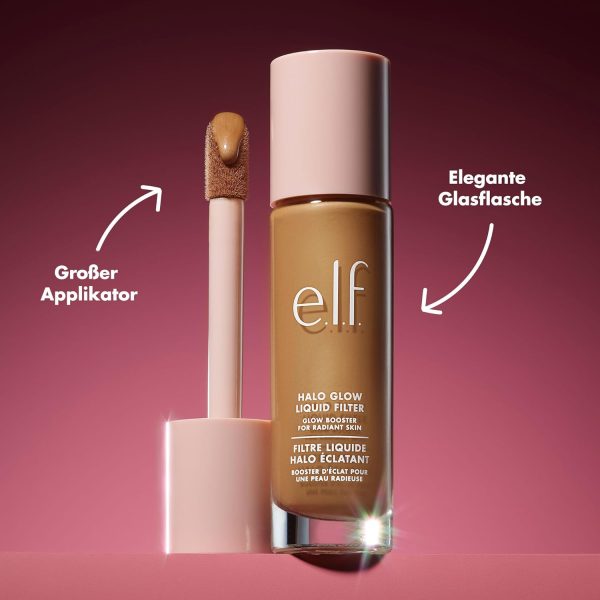 e.l.f. Halo Glow Liquid Filter, Illuminating Liquid Glow Booster For A Radiant Complexion, Infused With Hyaluronic Acid, 2 Fair- Light 6