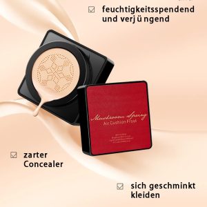 Pilzkopf Luftkissen CC Creme Foundation, Moisturising BB Creme, Gesichts Make-up, Wasserdichte Makellose Foundation Cover Concealer, Natürlicher Concealer, Gleichmäßiger Hautton(Natürlich) 12