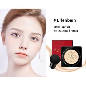 Pilzkopf Luftkissen CC Creme Foundation, Moisturising BB Creme, Gesichts Make-up, Wasserdichte Makellose Foundation Cover Concealer, Natürlicher Concealer, Gleichmäßiger Hautton(Natürlich) 18