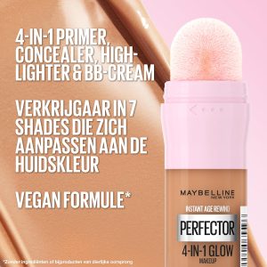 Maybelline New York 4-in-1 Make Up mit Concealer, BB Cream, Highlighter und Primer, für einen perfekten Teint, Foundation mit leichter Deckkraft, Instant Perfector Glow, Nr. 0.5 Fair Light Cool, 20 ml 22