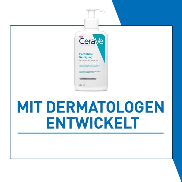 CeraVe Schäumendes Reinigungsgel für das Gesicht, Porentiefe Reinigung bei unreiner und zu Akne neigender Haut, Mit Salicylsäure, weißer Tonerde und Niacinamid, 236 ml 4