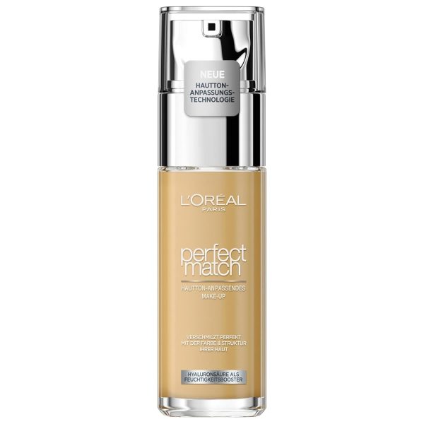 L'Oréal Paris Make up, Flüssige Foundation mit Hyaluron und Aloe Vera, Perfect Match Make-Up, Nr. 5.5.N Sun, 30 ml 1