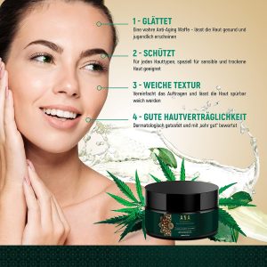 EINFÜHRUNGSPREIS- BIO Hyaluronsäure Anti-Aging Feuchtigkeitscreme 100ml - Hyaluron hochdosiert Gesicht - Hals - Anti-Falten Tages-& Nachtcreme mit Aloe Vera&Hanföl – ANA Naturkosmetik Made in Germany 10