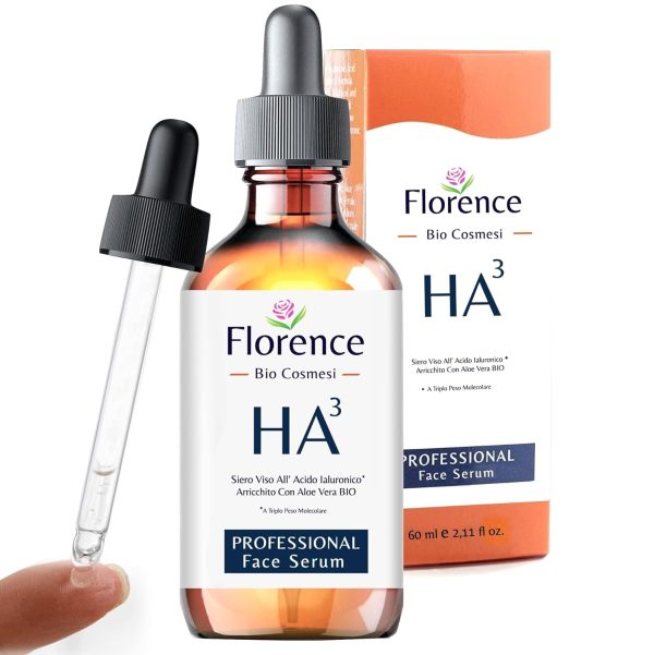 60 ml. Hochdosiertes Bio Hyaluron Serum mit Niacinamid, B5, Vitamin C und Aloe. Vegane Anti-Aging Gesichtspflege-Feuchtigkeitscreme. Hyaluronsäure serum für das Gesicht mit Anti-Falten-Wirkstoffen 1