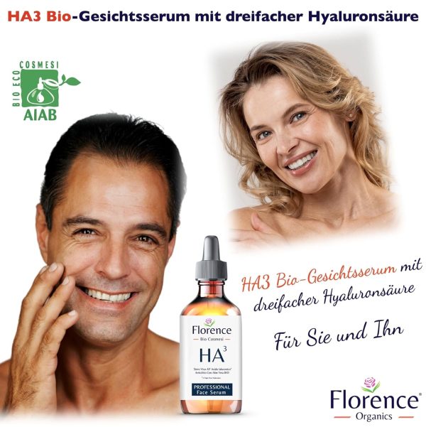 60 ml. Hochdosiertes Bio Hyaluron Serum mit Niacinamid, B5, Vitamin C und Aloe. Vegane Anti-Aging Gesichtspflege-Feuchtigkeitscreme. Hyaluronsäure serum für das Gesicht mit Anti-Falten-Wirkstoffen 6