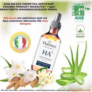 60 ml. Hochdosiertes Bio Hyaluron Serum mit Niacinamid, B5, Vitamin C und Aloe. Vegane Anti-Aging Gesichtspflege-Feuchtigkeitscreme. Hyaluronsäure serum für das Gesicht mit Anti-Falten-Wirkstoffen 18