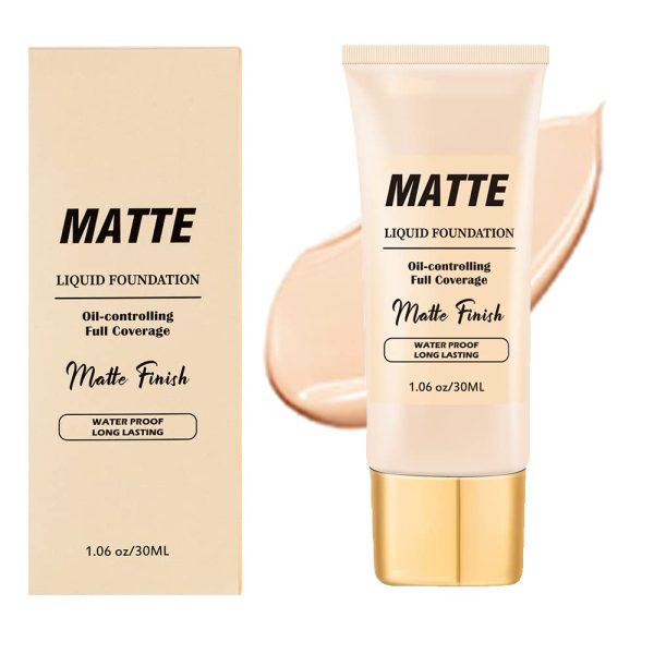 Make-Up Liquid Foundation, Foundation, Foundation Make Up Concealer Liquid Foundation 30 ml, Concealer Foundation Full Coverage Flawless Cream Smooth, Lightweight, Long-Lasting, #1 1