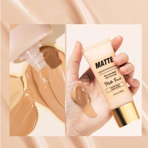 Make-Up Liquid Foundation, Foundation, Foundation Make Up Concealer Liquid Foundation 30 ml, Concealer Foundation Full Coverage Flawless Cream Smooth, Lightweight, Long-Lasting, #1 20