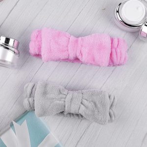 Aomig Spa Bowknot Stirnband Damen, Elastisches Gesicht Handgelenk Waschband, Haarzubehör Zum Waschen Von Gesicht, Haarband Handgelenk Schweißband Kosmetik Haarreif für Schönheit Hautpflege Yoga Sport 22