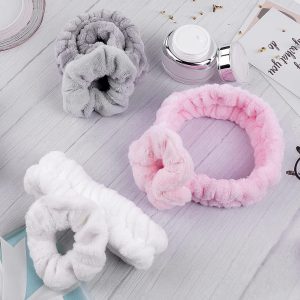 Aomig Spa Bowknot Stirnband Damen, Elastisches Gesicht Handgelenk Waschband, Haarzubehör Zum Waschen Von Gesicht, Haarband Handgelenk Schweißband Kosmetik Haarreif für Schönheit Hautpflege Yoga Sport 22