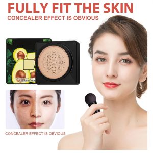 Mikabila Foundation(04) Pilzkopf Luftkissen CC Creme,Kissen Foundation,BB Creme,Makellose Gesichts-Foundation-Make-up-Basis,BB Cream&Concealer Lasting Nude Makeup Moisturizing Brightening (Natürlich) 8