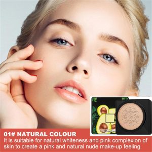 Mikabila Foundation(04) Pilzkopf Luftkissen CC Creme,Kissen Foundation,BB Creme,Makellose Gesichts-Foundation-Make-up-Basis,BB Cream&Concealer Lasting Nude Makeup Moisturizing Brightening (Natürlich) 12