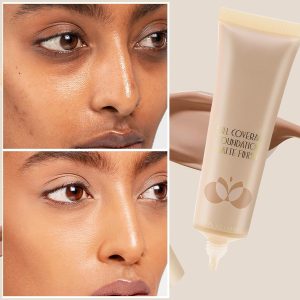 Boobeen Liquid Full Coverage Foundation, Concealer Foundation zum Abdecken von Rötungen, Flawless Base Makeup Finish, Matt, Lightweight 9