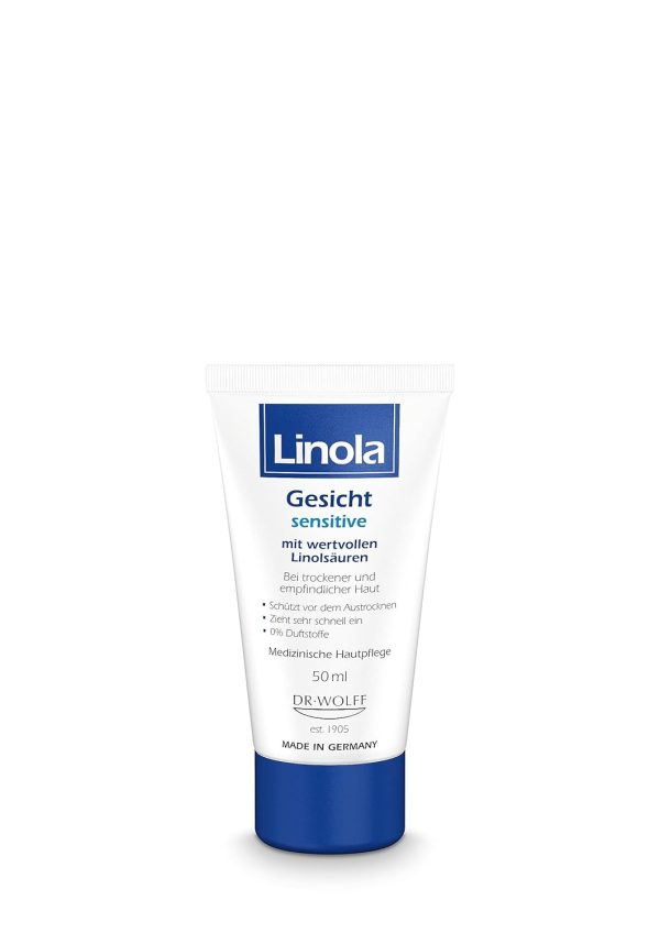 Linola Gesicht sensitiv - 50 ml | schnell einziehende Feuchtigkeitscreme bei trockener und empfindlicher Haut | Ohne Duftstoffe und Mikroplastik 3