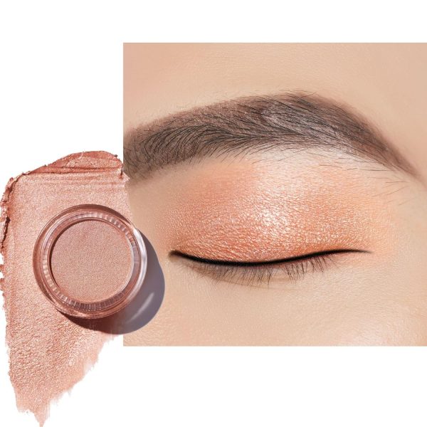 OULAC Lidschatten Pfirsich Nackt | Hochpigmentierter Feine Textur | Wasserfest & Langlebig | Metallisch Satinierte Finish Augen-Makeup | Vegan | 06g (O10) Sahara Gold 1