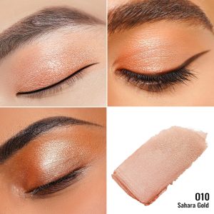 OULAC Lidschatten Pfirsich Nackt | Hochpigmentierter Feine Textur | Wasserfest & Langlebig | Metallisch Satinierte Finish Augen-Makeup | Vegan | 06g (O10) Sahara Gold 11