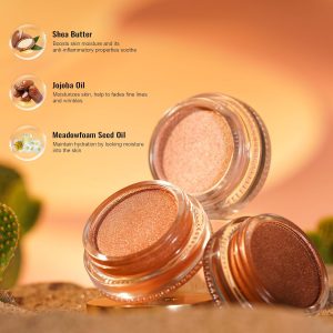 OULAC Lidschatten Pfirsich Nackt | Hochpigmentierter Feine Textur | Wasserfest & Langlebig | Metallisch Satinierte Finish Augen-Makeup | Vegan | 06g (O10) Sahara Gold 17