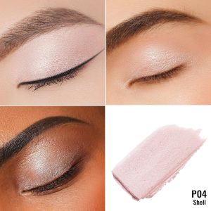 OULAC Lidschatten Perlen-Finish | Lidschatten & Highlighter Perle Feine Textur | Wasserfest & Langlebig | Metallisch Perlen Finish Augen-Makeup | Vegan | 06g (P04) Shell 11