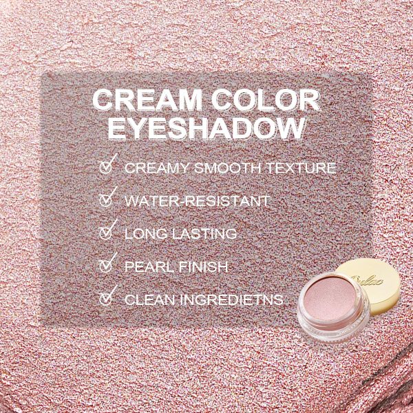 OULAC Lidschatten Perlen-Finish | Lidschatten & Highlighter Rosa Feine Textur | Wasserfest & Langlebig | Metallisch Perlen Finish Augen-Makeup | Vegan | 06g (P03) Seaside 5