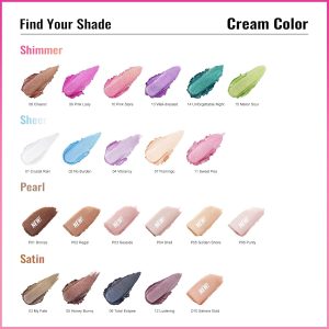 OULAC Lidschatten Perlen-Finish | Lidschatten & Highlighter Rosa Feine Textur | Wasserfest & Langlebig | Metallisch Perlen Finish Augen-Makeup | Vegan | 06g (P03) Seaside 21