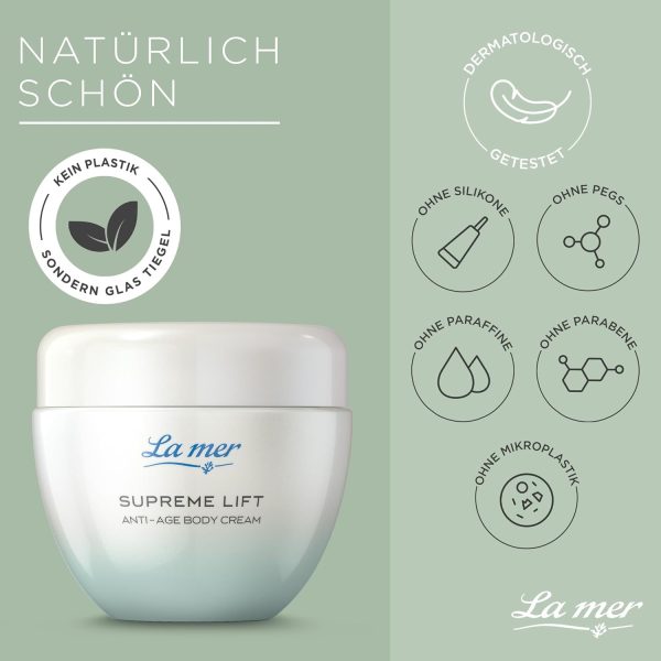 La mer Supreme Lift Anti-Age Body Cream - Verbesserte Rezeptur und Design - Strafft und spendet Feuchtigkeit für den Körper - Verbessert die Elastizität des Bindegewebes - Glättet und festigt - 200 ml 5