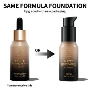 FV Langanhaltende Full Coverage Foundation,Makelloses Mattes Finish, Poren-Minimieren, Ölkontrolle, Wasserfest, Ideal für Fettige Haut,30ml 9