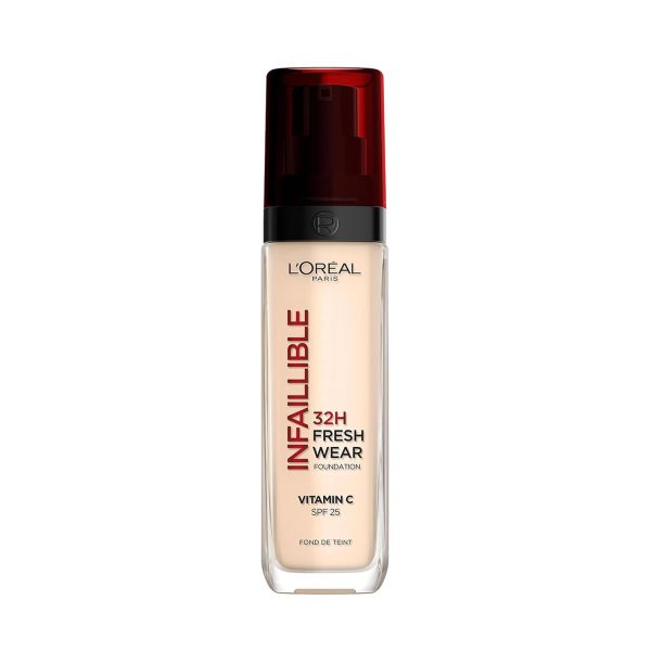 L'Oréal Paris Make-up, Wasserfest und langanhaltend, Flüssige Foundation mit LSF 25, Infaillible 32H Fresh Wear Make-up, Nr. 10 Neutral Light, 30 ml 1