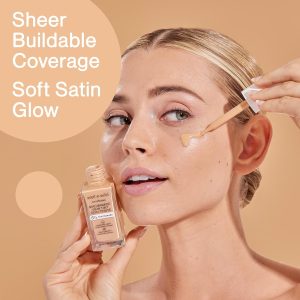 Wet n Wild Bare Focus Niacinamide Skin Tint, Leichte Foundation mit Aufbaubarer Formel, Angereichert mit Hyaluronsäure und Vitamin E für einen Strahlenden Look, Fair Beige 15