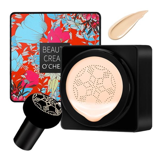 Mushroom Head Air Cushion Foundation BB Cream CC Cream,Flüssige Grundierung,Make up Concealer,Pilzkopf Luftkissen CC Creme Foundation Cover Concealer Foundation Make Up Pilz Luftkissen(ivory) 1