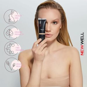 NEWWELL Matte Foundation I Langanhaltend Glatten Teint I Hohe Deckkraft I Leichte Textur I Wasserabweisend I LSF 30 I Perfekte Abdeckung für Ein Makelloses Finish 4