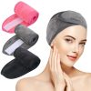 KinHwa Kosmetik Stirnband Frottee mit 2er Spa Armbänder,Haarschutzband mit Klettverschluss für kosmetische Behandlungen, Haarschutz bei Schminken,waschbar (3 pack) 20