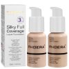 PHOERA Foundation,PHOERA Grundierung Makeup Concealer Full Coverage, Anti Aging Hydrating Serum with matte Natural lightweight Finish (101+102/Porcelain+Nude) 19