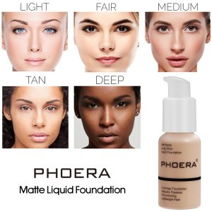 PHOERA Foundation,PHOERA Grundierung Makeup Concealer Full Coverage, Anti Aging Hydrating Serum with matte Natural lightweight Finish (101+102/Porcelain+Nude) 9