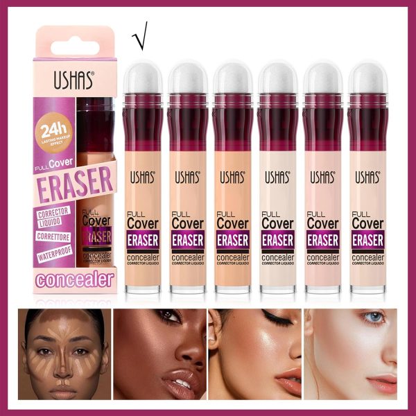 Foundation Make Up, Foundation Changing Skin Color, Langanhaltend flüssige Foundation, mit Schwammkopf, wasserfest & makellose Abdeckung, Vegane Foundation, Naturfarbener 7