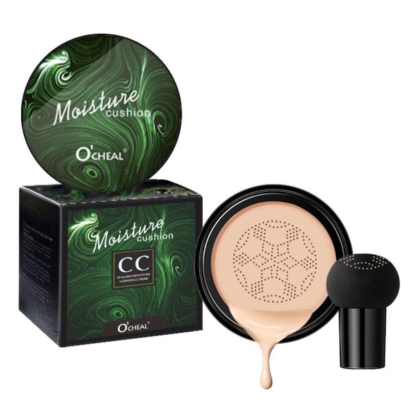 KARLOR CC Creme Foundation Luftkissen mit Pilzkopf, Cushion Foundation CC Cream Concealer Moisturising BB Creme Foundation Leichtes Hautgefühl aufbaubar für einen gleichmäßigen Ton (02# Natürlich) 1