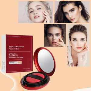 HASAIKA® CC Air Cushion Foundation, Lang anhaltende, wasserfeste Grundierung, die den Hautton ausgleicht und eine perfekte Abdeckung bietet, halbmatt (Ivory). 19