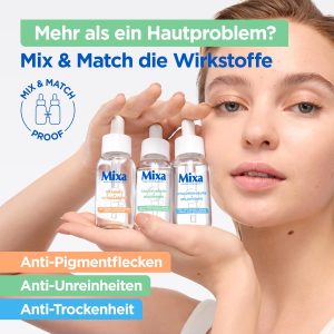 Mixa Anti-Unreinheiten Serum, Für zu Akne neigende und sensible Haut, Mit Salicylsäure, Squalan und Niacinamid, Geeignet für Gesicht & Hals, Hypoallergen, 30 ml 23