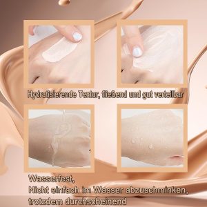 Foundation Color Changing, SPF 15 Ganztägige Flawless Concealer Foundation Make-up, Beathable & Light Liquid Foundation Make-up,Waterproof White Foundation,Farbwechselnde Foundation für Alle Hauttöne 18