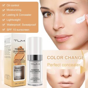 Foundation Color Changing, Rouge Und Natürlich Farbwechselnde Foundation Make Up, Ganztägig Feuchtigkeitsspendender Concealer Einstellbar Liquid Foundation Und Rouge, Makellose, Leichtgewicht, SPF15 16