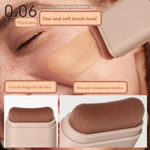 KARLOR Grundierung Stick mit Bürste,Foundation Stick mit Pinsel Grundierungsstift leicht Concealer Stick Flüssig Foundation Stick Makeup Foundation Creme für gemischten Teint(03 natürlich beige) 10