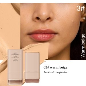 KARLOR Grundierung Stick mit Bürste,Foundation Stick mit Pinsel Grundierungsstift leicht Concealer Stick Flüssig Foundation Stick Makeup Foundation Creme für gemischten Teint(03 natürlich beige) 16