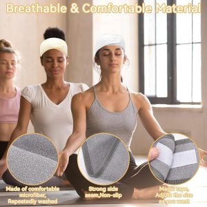 6 Stück Kosmetik Haarband, Spa Kosmetik Stirnband Haarschutzband mit Klettverschluss für Make Up Sport Yoga kosmetische Behandlungen 14