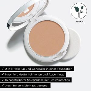 ARTDECO All In One Cream Foundation - Reichhaltige und cremige Kompakt-Foundation mit halbmattem Finish - 1 x 11 g 21