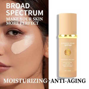 Biomimic 4 In 1 Foundation Liquid, Farbwechselnde Foundation Mit Spf 50++, Hydrating Medium Full Coverage Concealer, Korean Makeup, Light Spectrum, Longwearing & Waterproof Foundation Liquid 16